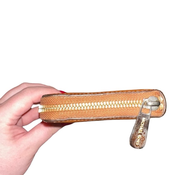 Michael Kors Tan Leather Zip Around Long Wallet - Picture 5 of 7